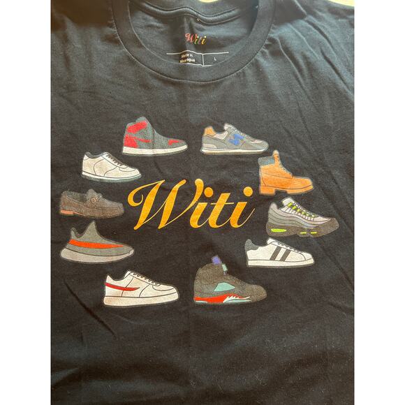 Witi black sneaker 100% combed ring‎ spun cotton Tshirt large - Picture 4 of 5